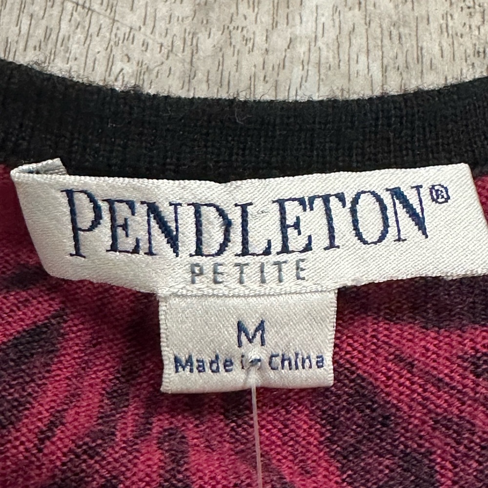 Burgundy, Pendleton Sleeveless Patterned Top - image 3